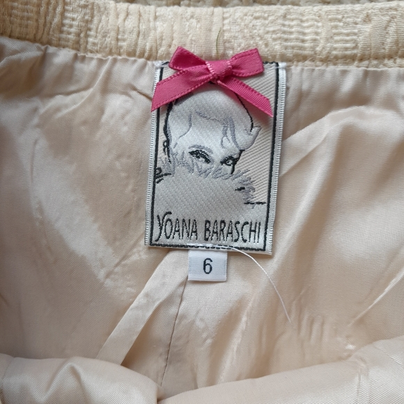 Yoana Baraschi skirt cream textured women's 6 - Picture 3 of 11